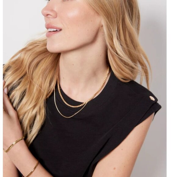 Nation LTD Brand Women's size Medium Marina Muscle Tee Jetblack - Picture 2 of 4